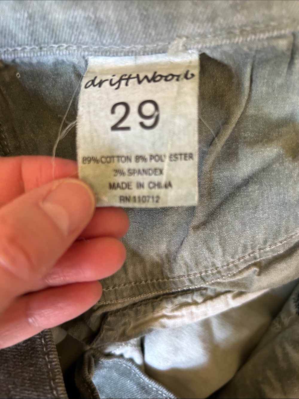 Driftwood Marilyn Pants Embroidered Floral Light Green Cotton Blend Size 29 - Picture 9 of 10